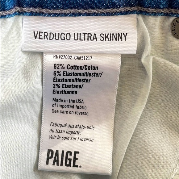 PAIGE VERDUGO ULTRA SKINNY JEANS - Picture 4 of 6
